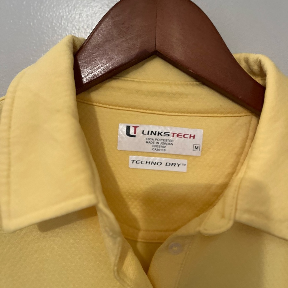 Linkstech Ladies Golf Shirt - Medium - Techno Dry - Yellow - Picture 4 of 6